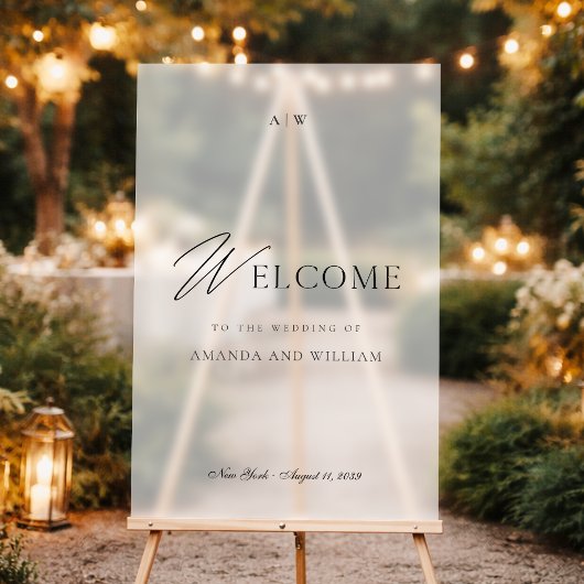 Modern Acrylic Wedding Welcome Sign Acryl Bord