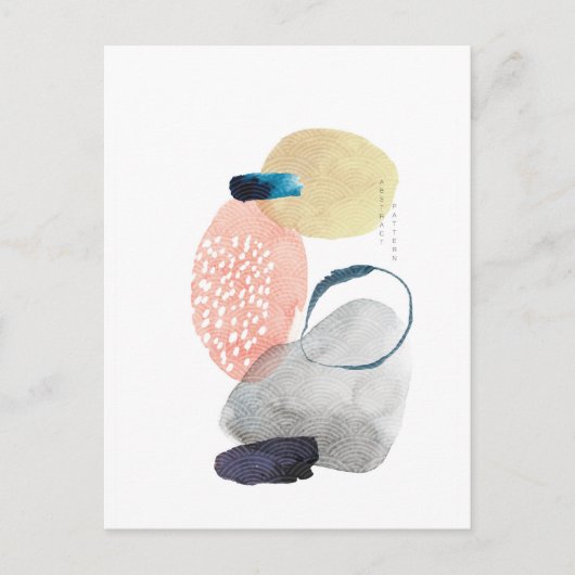 Modern acrylontwerp briefkaart (Voorkant)
