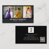 Modern Acteur, Model, Zanger & Danser agentschap Visitekaartje (Voorkant / Achterkant)