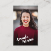 Modern Actor Model Dancer Photo Social Media Icons Visitekaartje (Voorkant)