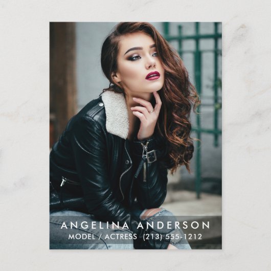 Modern Actor Model Photo Briefkaart (Voorkant)