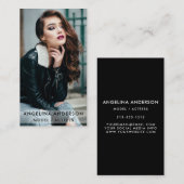 Modern Actor Model Photo Visitekaartje Blk (Voorkant / Achterkant)