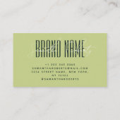 Modern add brand name elegant pink red visitekaartje (Achterkant)