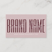 Modern add brand name elegant pink red visitekaartje (Voorkant)