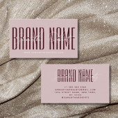 Modern add brand name elegant pink red visitekaartje