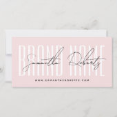 Modern add brand name script typography gift card (Voorkant)