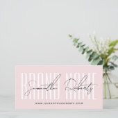 Modern add brand name script typography gift card (Staand voorkant)