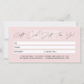 Modern add brand name script typography gift card (Achterkant)
