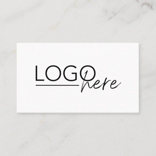 Modern Add Your Logo QR Code Professional Visitekaartje (Voorkant)