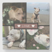 Modern Add Your Photo Collage Stenen Onderzetter (Voorkant)