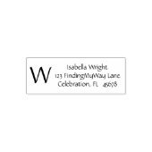Modern Address Monogram Initiaal Zelfinktende Stempel (Design)