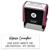 Modern Address Script Name Zelfinktende Stempel (In situ)