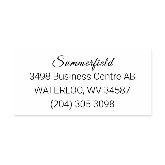 Modern adres Bedrijfsinformatie Kantoor Zelfinktende Stempel (Design)