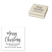 Modern adres voor kerstterugkeer rubberstempel (Gestempeld)