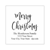 Modern adres voor kerstterugkeer rubberstempel (Afrduk)