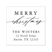 Modern adres voor kerstterugkeer zelfinktende stempel (Design)