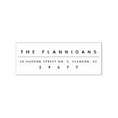 Modern adres voor schone teruggave rubberstempel (Gestempeld)