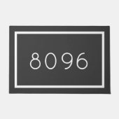 Modern adresnummer | bewerkbare kleuren deurmat (Voorkant)