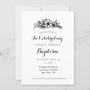 Modern Adult Baptism Invitation Kaart
