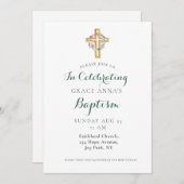 Modern Adult Baptism Invitation Kaart (Voorkant / Achterkant)