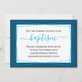 Modern Adult Baptism Invitation Kaart