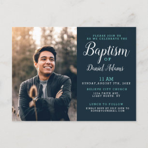 Modern Adult Baptism Photo Briefkaart