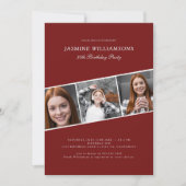  Modern  adult photo collage  birthday party Kaart (Voorkant)