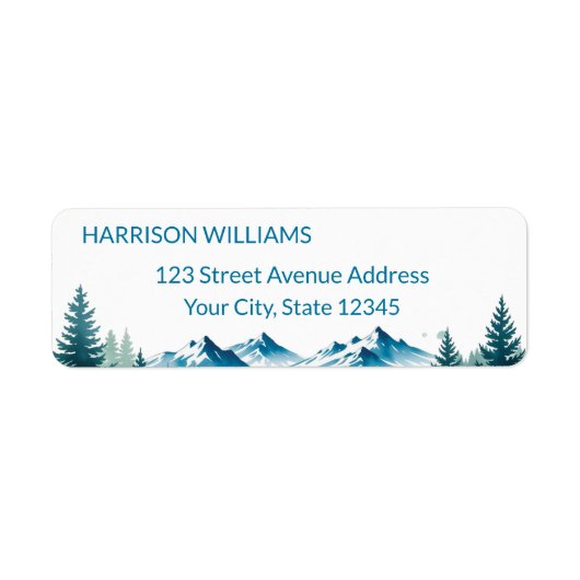 Modern Adventure Graduation Party Etiket (Voorkant)