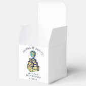 Modern Adventure Wereldbol Baby shower Bedankdoosjes (Geopend)