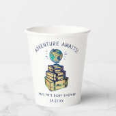 Modern Adventure Wereldbol Baby shower Papieren Bekers (Voorkant)