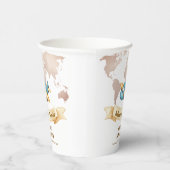 Modern Adventure World Map Airplane Baby Shower  Papieren Bekers (Rechts)