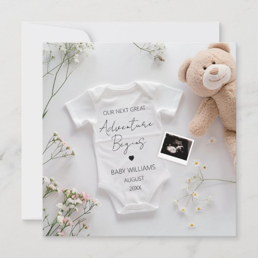 Modern Adventure zwangerschapsaankondiging Kaart (Voorkant)