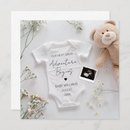 Modern Adventure zwangerschapsaankondiging Kaart