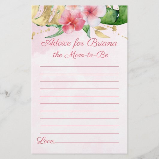 Modern advies over tropische Baby showers (Voorkant)