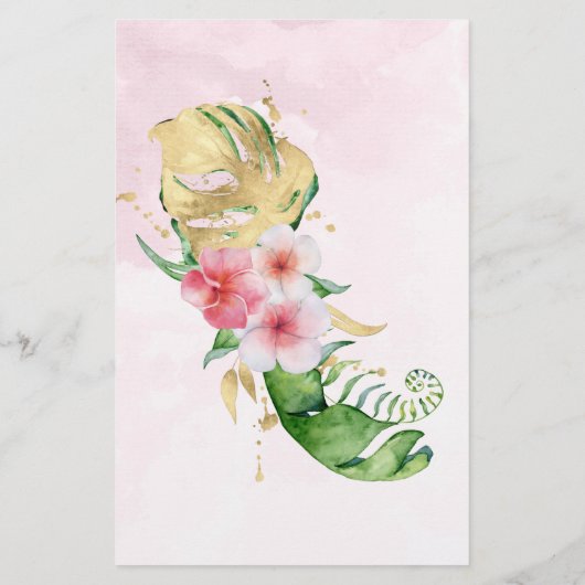 Modern advies over tropische Baby showers (Achterkant)