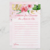 Modern advies over tropische Baby showers (Voorkant / Achterkant)