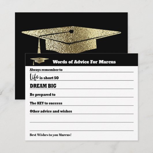 Modern advies wenst partij Gold Afstuderen (Voorkant / Achterkant)