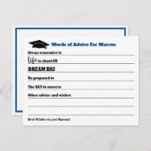 Modern advies wil partij blauw Afstuderen (Voorkant / Achterkant)