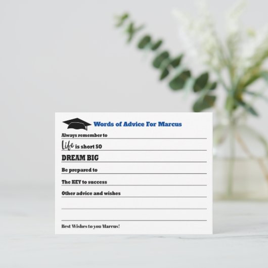 Modern advies wil partij blauw Afstuderen (Staand voorkant)