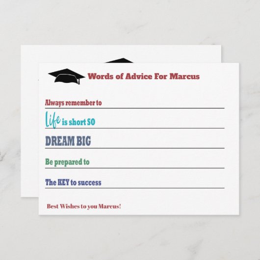 Modern advies wint Afstuderen partij Briefkaart (Voorkant / Achterkant)