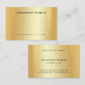 Modern Advocaat Goud Sjabloon Wet Kantoor Visitekaartje (Voorkant / Achterkant)