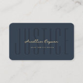 Modern Advocaat Monogram Advocatenkantoor Justice  Visitekaartje (Voorkant)