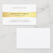 Modern Advocaat Recht Kantoor Goud Wit Elegant Visitekaartje (Voorkant / Achterkant)