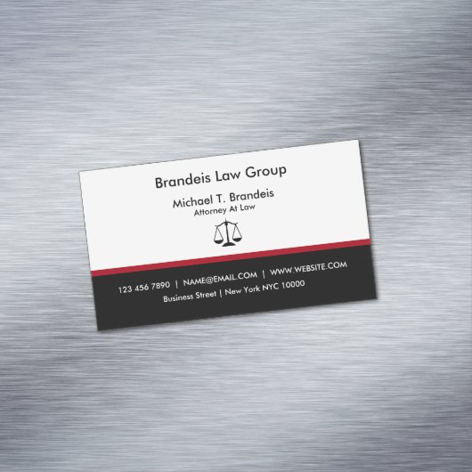 Modern Advocaat Recht Kantoor Magnetisch Visitekaartje (Voorbeeld)