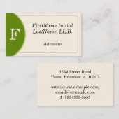 Modern Advocate Visitekaartje (Voorkant / Achterkant)