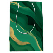 Modern Aesthetic Emerald Luxury Medium Cadeauzakje (Voorkant)