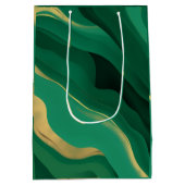 Modern Aesthetic Emerald Luxury Medium Cadeauzakje (Achterkant)
