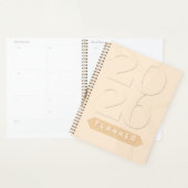 Modern Aesthetic Neutral Beige Line Art 2026 Planner (Display)