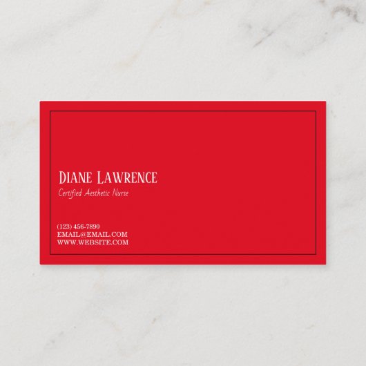 Modern Aesthetic Nurse, Doctor, Cosmetic Surgery B Visitekaartje (Achterkant)