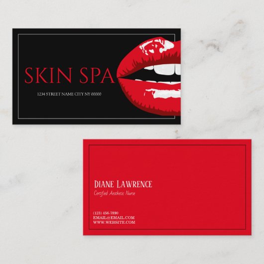 Modern Aesthetic Nurse, Doctor, Cosmetic Surgery B Visitekaartje (Voorkant / Achterkant)